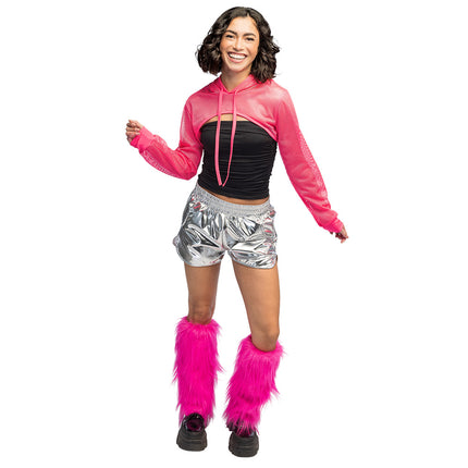Boland Neonroze visnet bolero dames (UV, maat M)