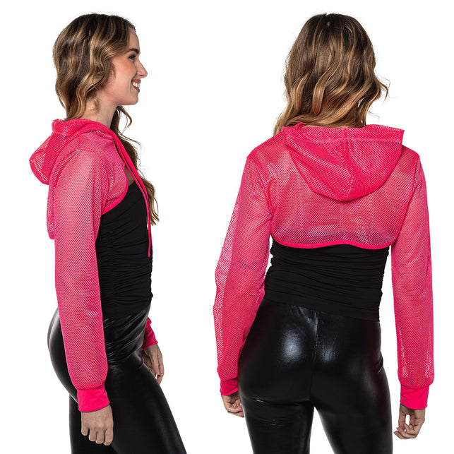 Boland Neonroze visnet bolero dames (UV, maat M)