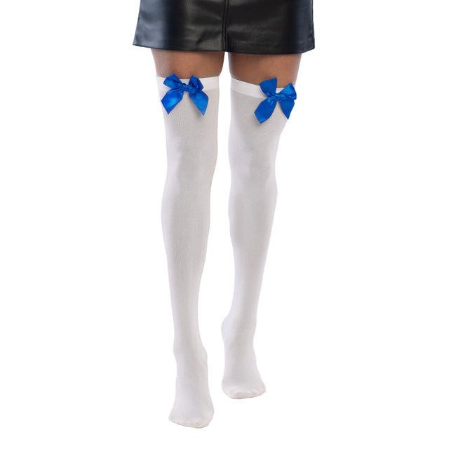 Boland Paar kousen Bow wit/blauw