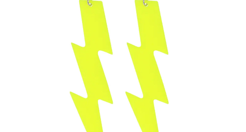 Boland Paar oorbellen Flash neon geel