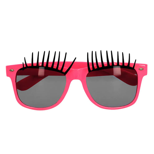 Boland Partybril Bliss roze met wimpers