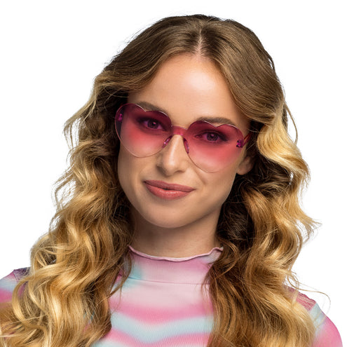 Boland Partybril Festival hartjes roze