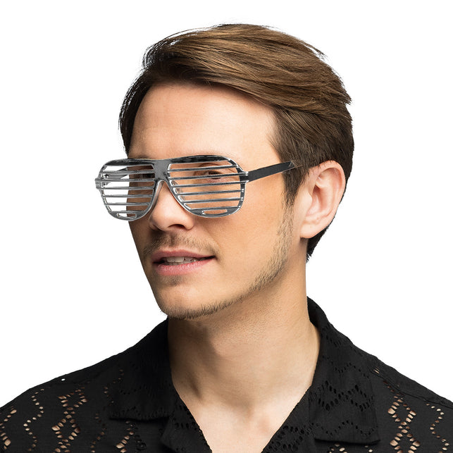 Boland Partybril Omnia zilveren luikjes