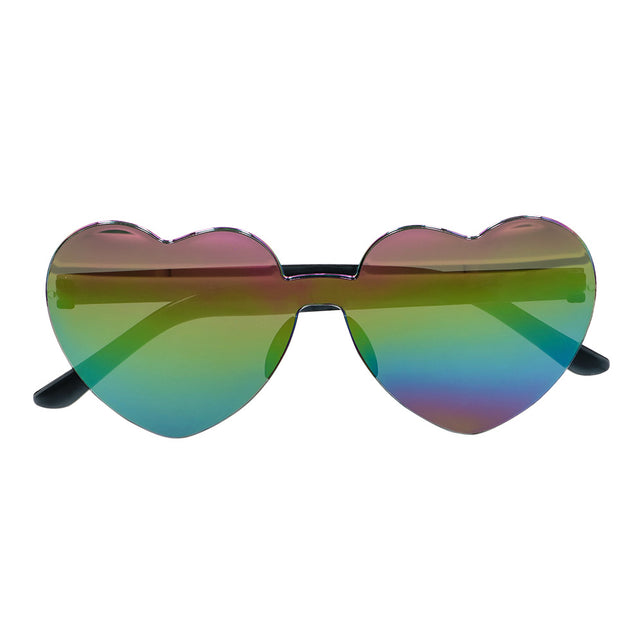 Boland Partybrile Festival hartjes mirror zwart