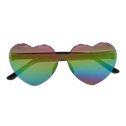 Boland Partybrile Festival hartjes mirror zwart