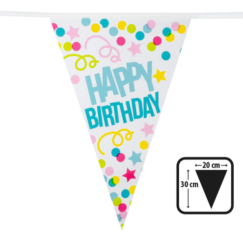 Boland PE vlaggenlijn 'Happy birthday'