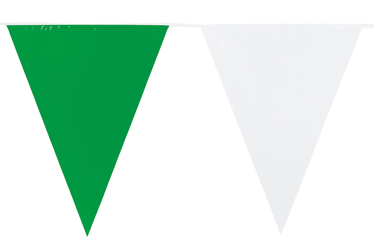 Boland PE vlaggenlijn wit/groen