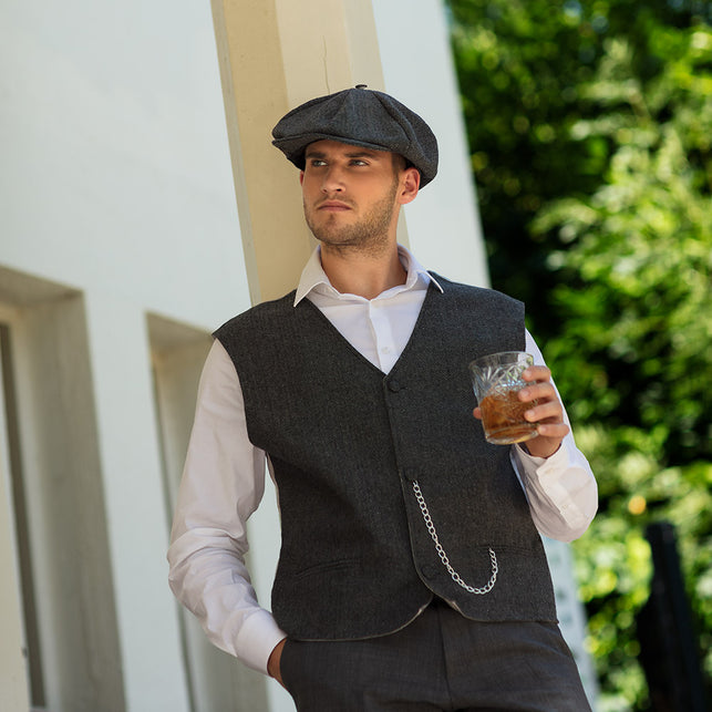 Boland Peaky Blinders pet plat grijs
