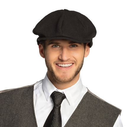 Boland Peaky Blinders pet plat zwart