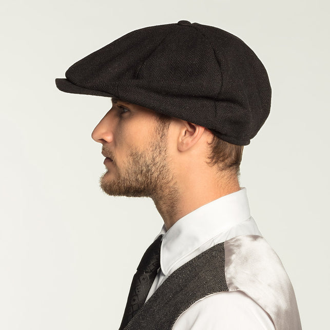 Boland Peaky Blinders pet plat zwart