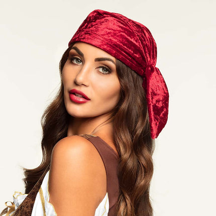 Boland Piraten hoofddoek Kap Rowan rood