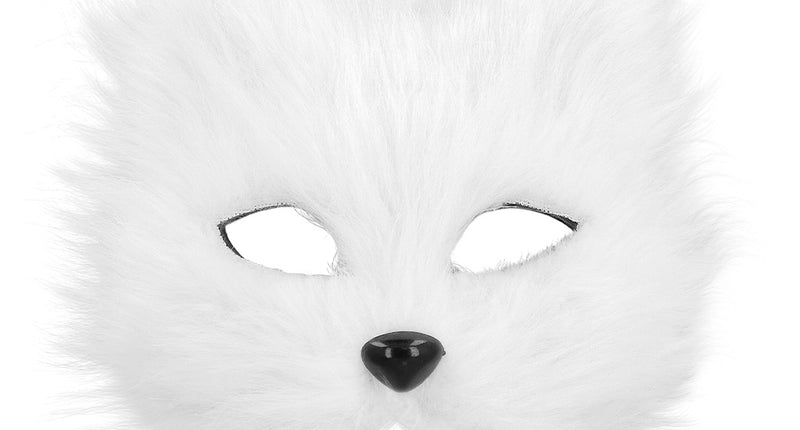 Boland Pluchen masker Witte kat