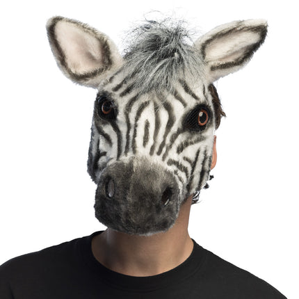 Boland Pluchen masker Zebra