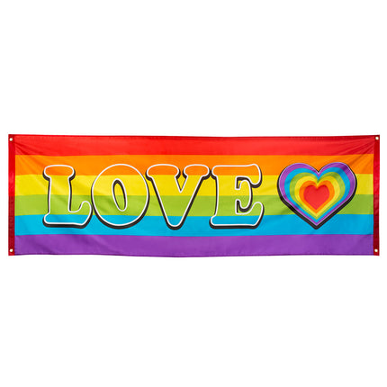Boland Polyester banner Regenboog 'Love'