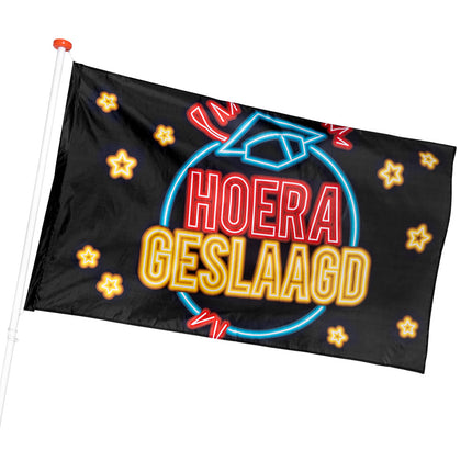 Boland Polyester vlag 'Hoera geslaagd'