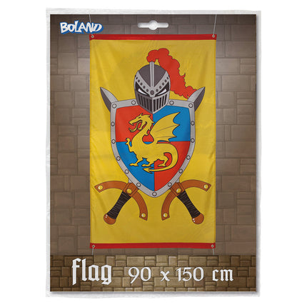 Boland Polyester vlag Knights & dragons