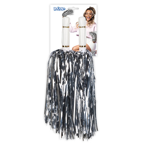 Boland Pompoms Metallic zilver