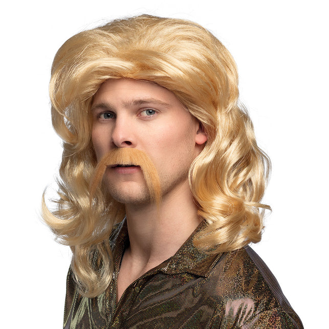 Boland Pruik Barry met snor blond