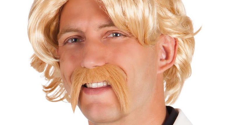 Boland Pruik Chuck blond met snor