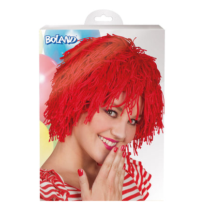 Boland Pruik Clown Fuzzy rood