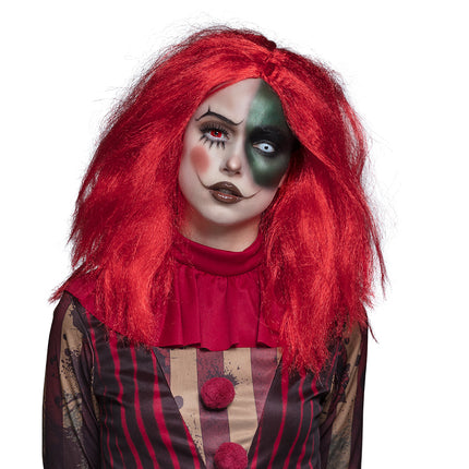Boland Pruik Clownette rood