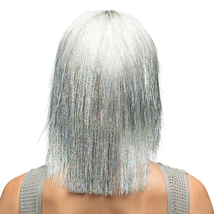 Boland Pruik Crazy zilver