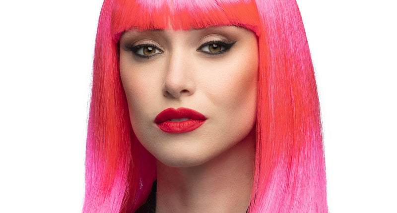 Boland Pruik Dance neon roze