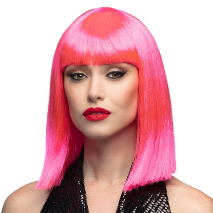 Boland Pruik Dance neon roze