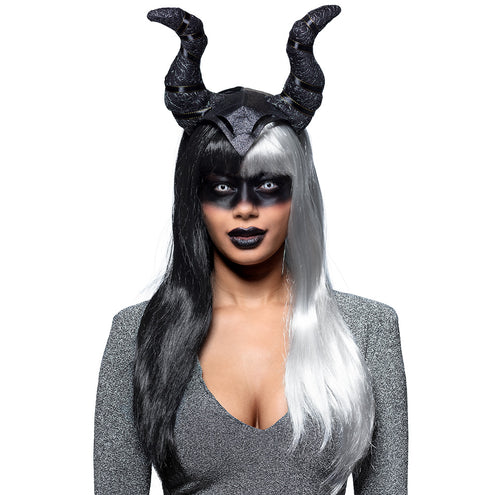 Boland Pruik Evil temptress zwart wit