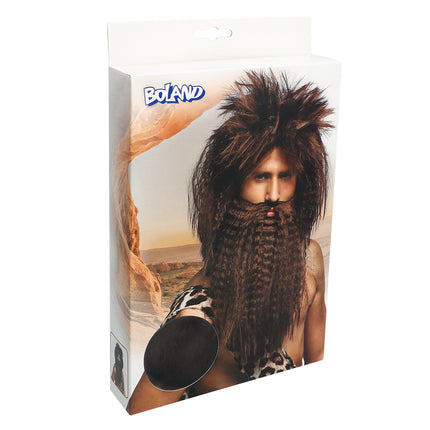 Boland Pruik Holbewoner bruin met baard