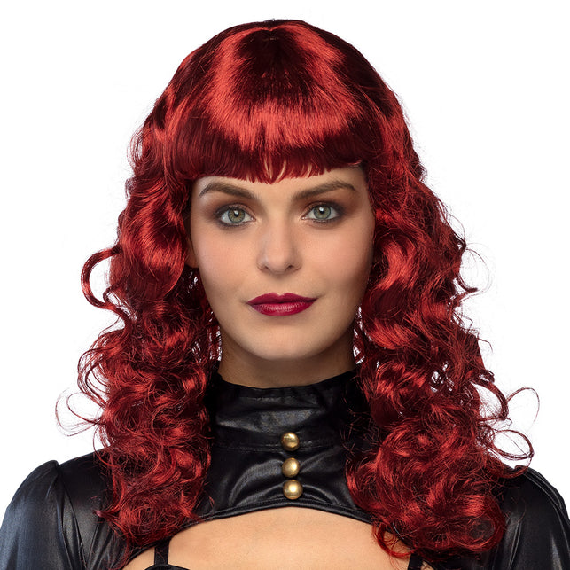 Boland Pruik Lady Steampunk rood