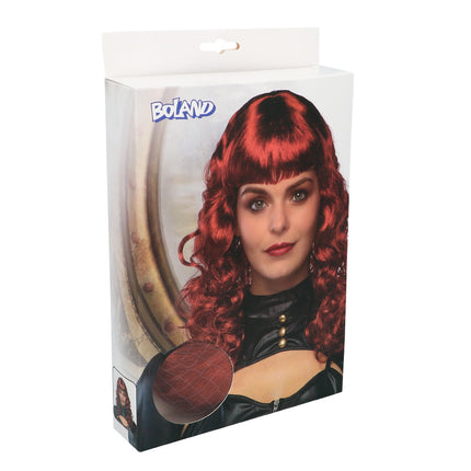 Boland Pruik Lady Steampunk rood
