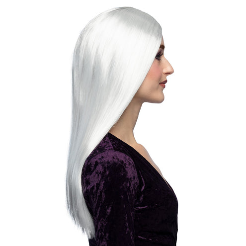 Boland Pruik lang haar wit Heks