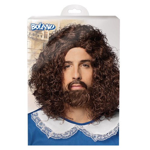 Boland Pruik Musketier bruin  D'artagnan