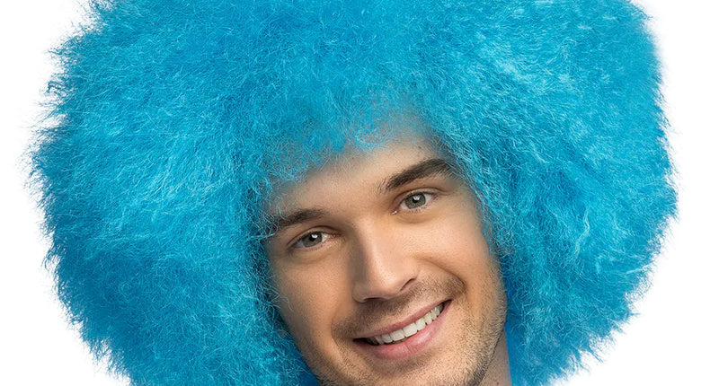 Boland Pruik Sugar afro neon blauw