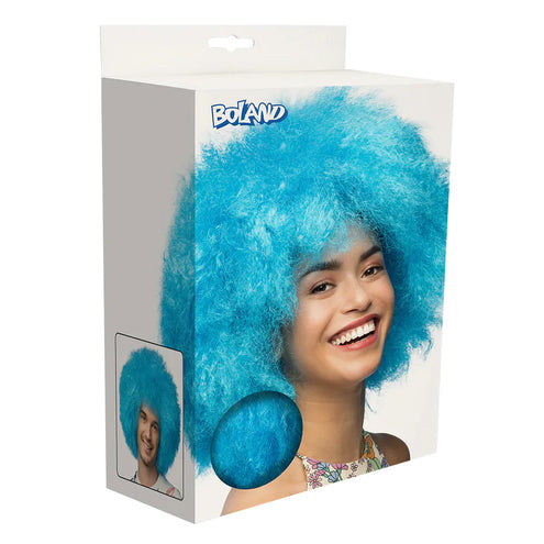 Boland Pruik Sugar afro neon blauw