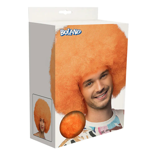 Boland Pruik Sugar afro neon oranje
