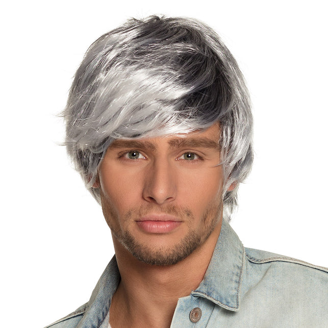 Boland Pruik Tyler zwart/wit