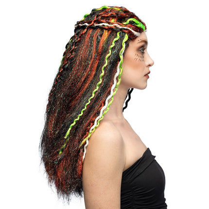 Voodoo verkleedpruik met lange dreads