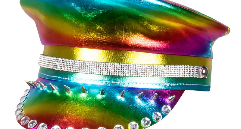 Boland Regenboog pet glimmend strass
