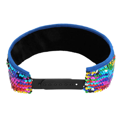 Boland Regenboog zonneklep glitter pailletten