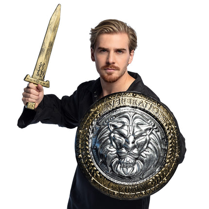 Boland Ridder schild met zwaard set