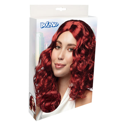 Boland Rode krul pruik Celeste
