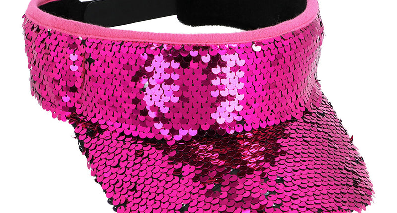Boland Roze zonneklep glitter pailletten