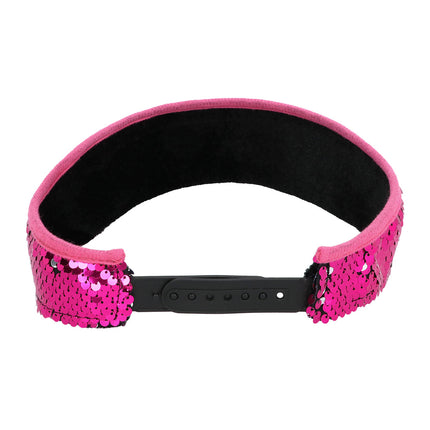 Boland Roze zonneklep glitter pailletten