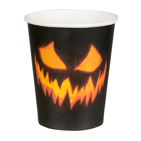 Boland Set 10 papieren bekertjes Creepy pumpkin