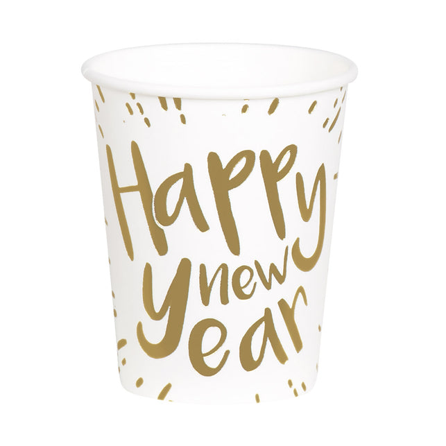 Boland Set 10 papieren bekertjes 'Happy new year'