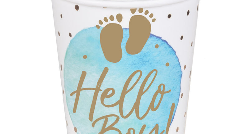 Boland Set 10 papieren bekertjes 'Hello boy!'