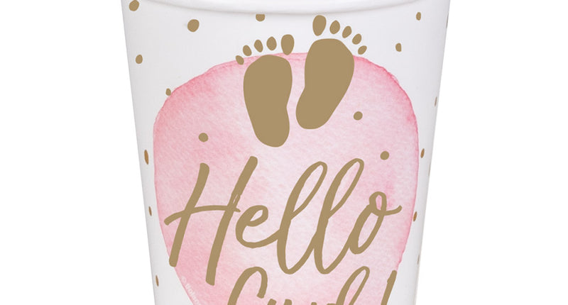 Boland Set 10 papieren bekertjes 'Hello girl!'