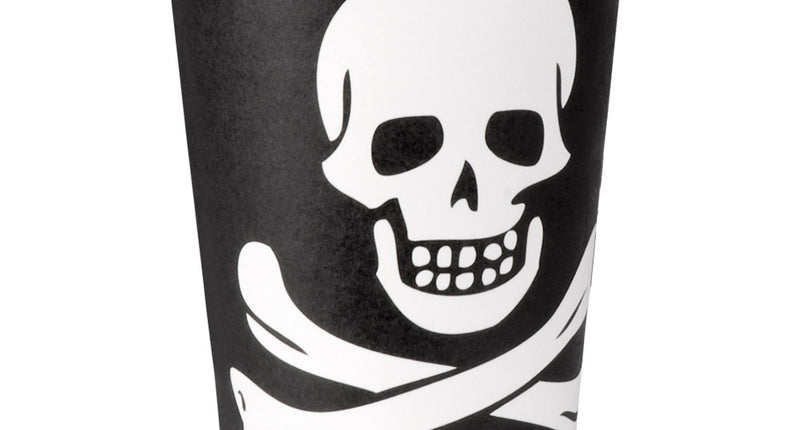 Boland Set 10 papieren bekertjes Piraten classic